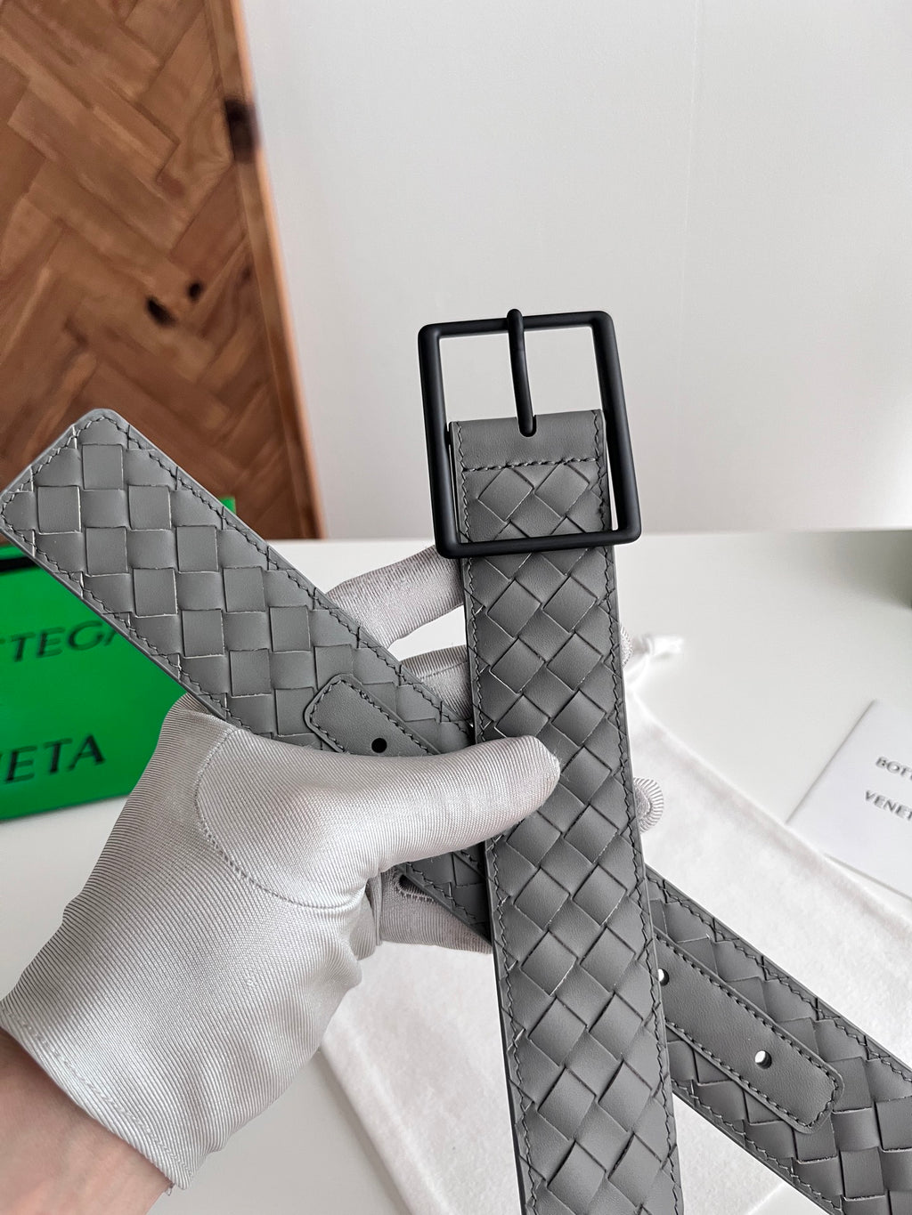 Ремінь Bottega Veneta з натуральної телячої шкіри