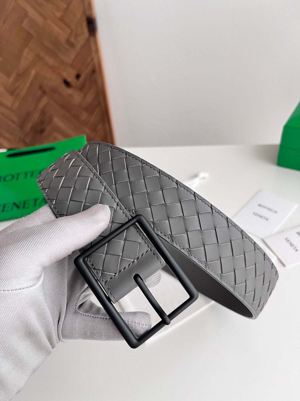 Ремінь Bottega Veneta з натуральної телячої шкіри