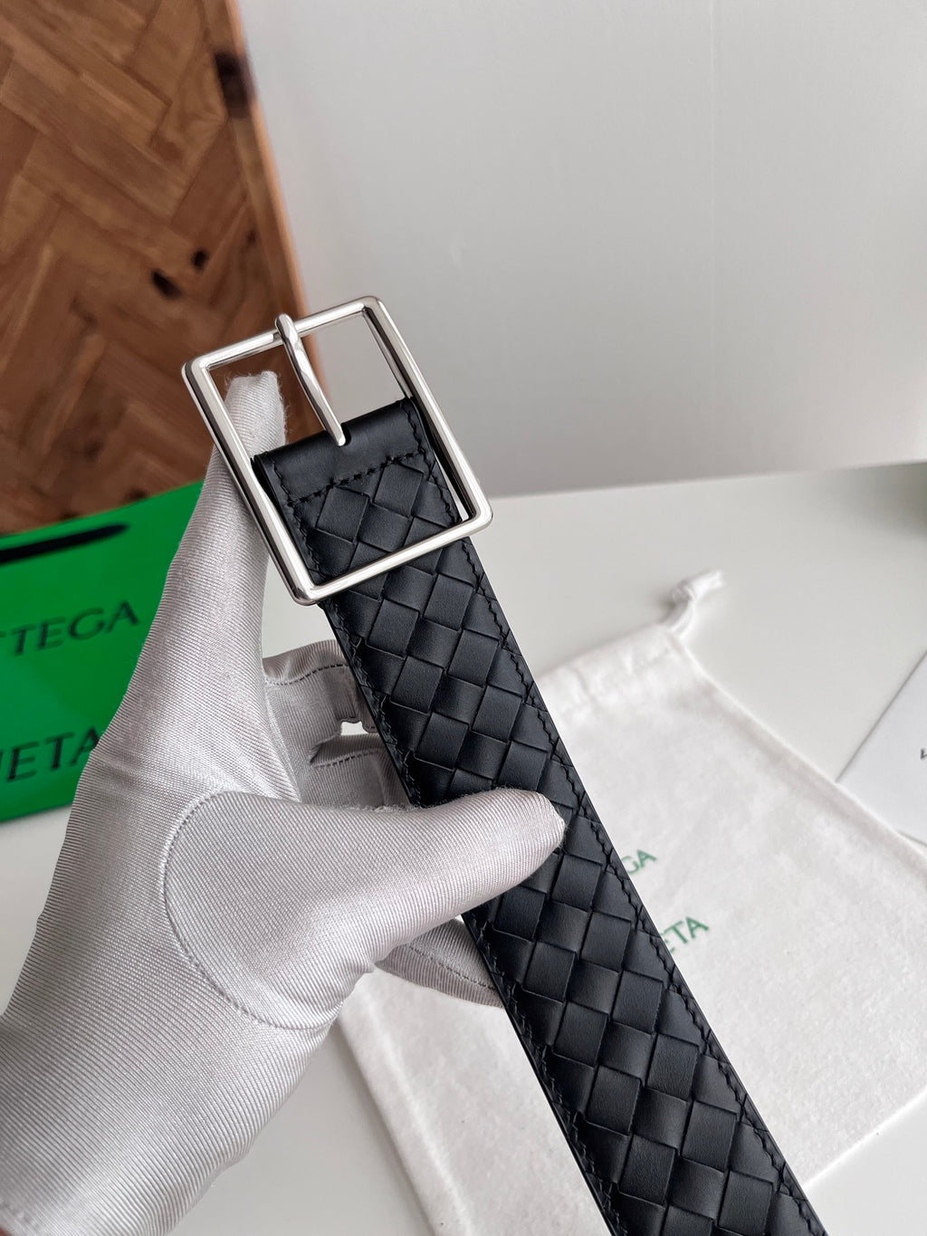 Ремінь Bottega Veneta з натуральної телячої шкіри