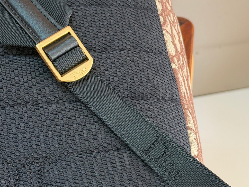 Рюкзак Dior Jett з текстилю, коричневий — фото 7