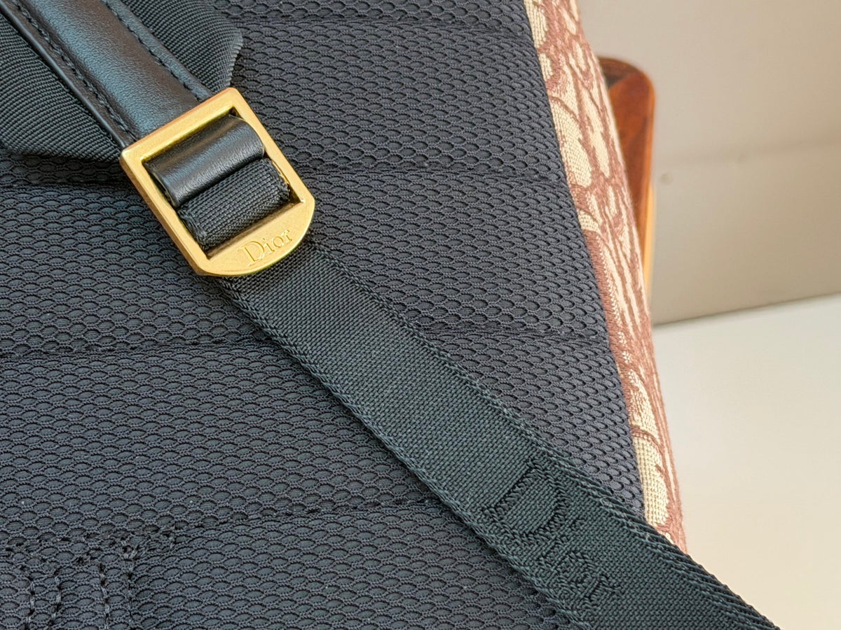 Рюкзак Dior Jett з текстилю, коричневий — фото 7