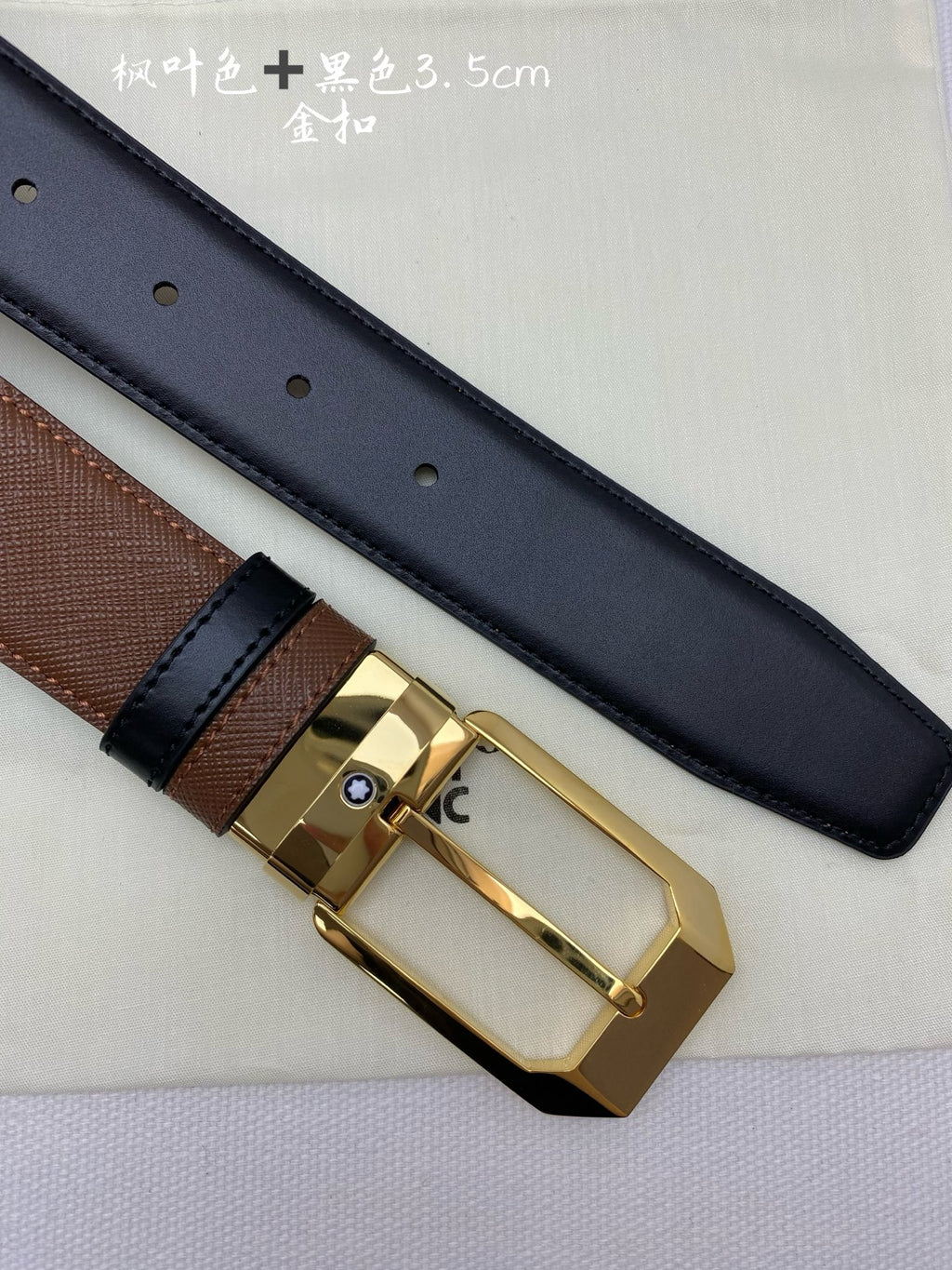 Ремінь Montblanc з натуральної шкіри