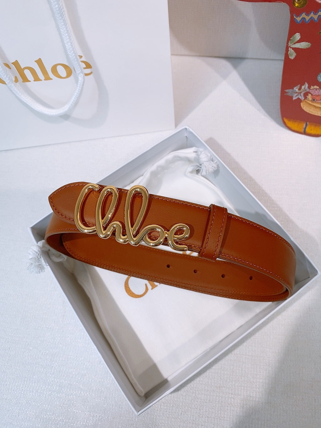Ремінь Chloé з натуральної телячої шкіри