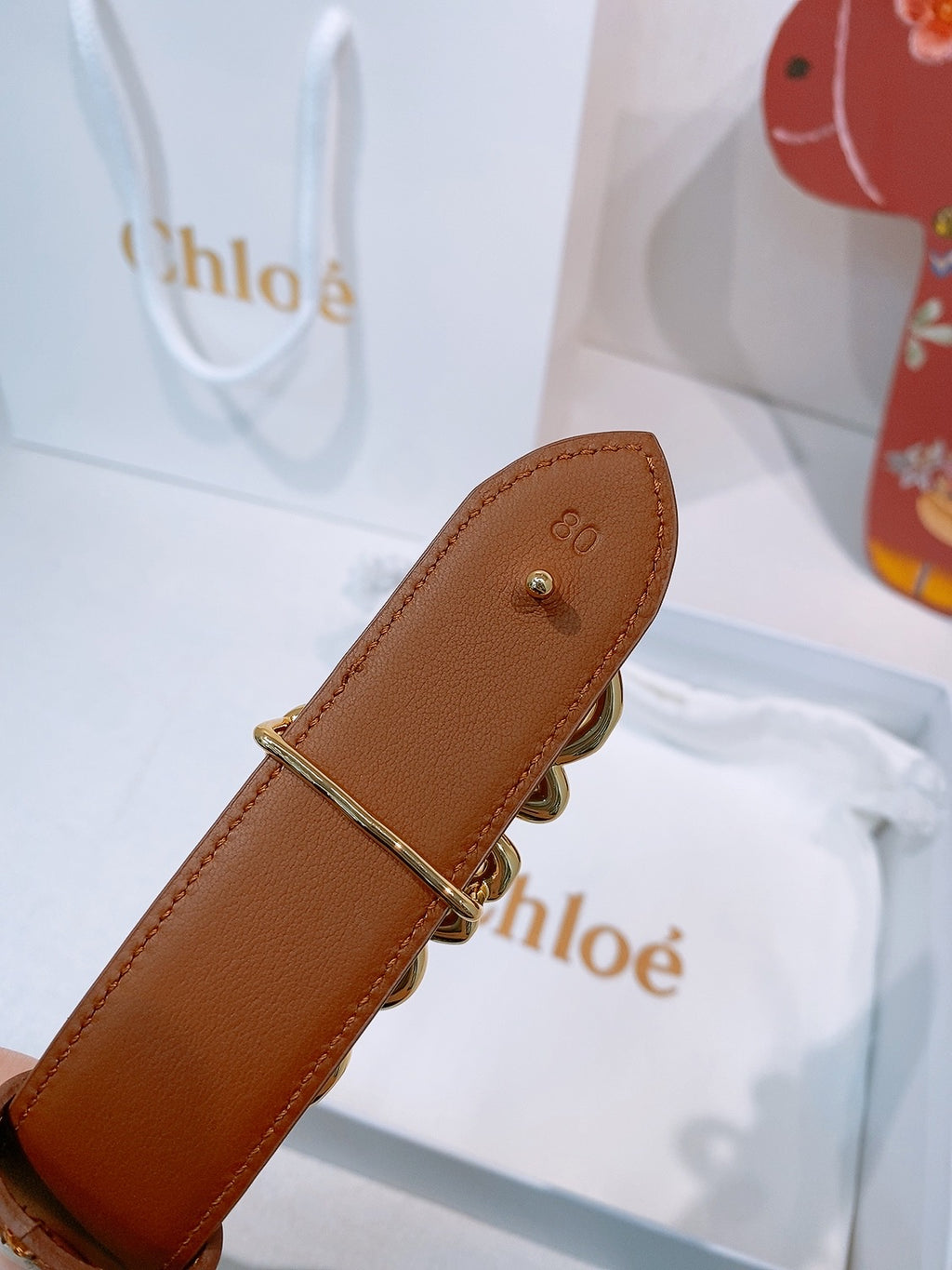 Ремінь Chloé з натуральної телячої шкіри