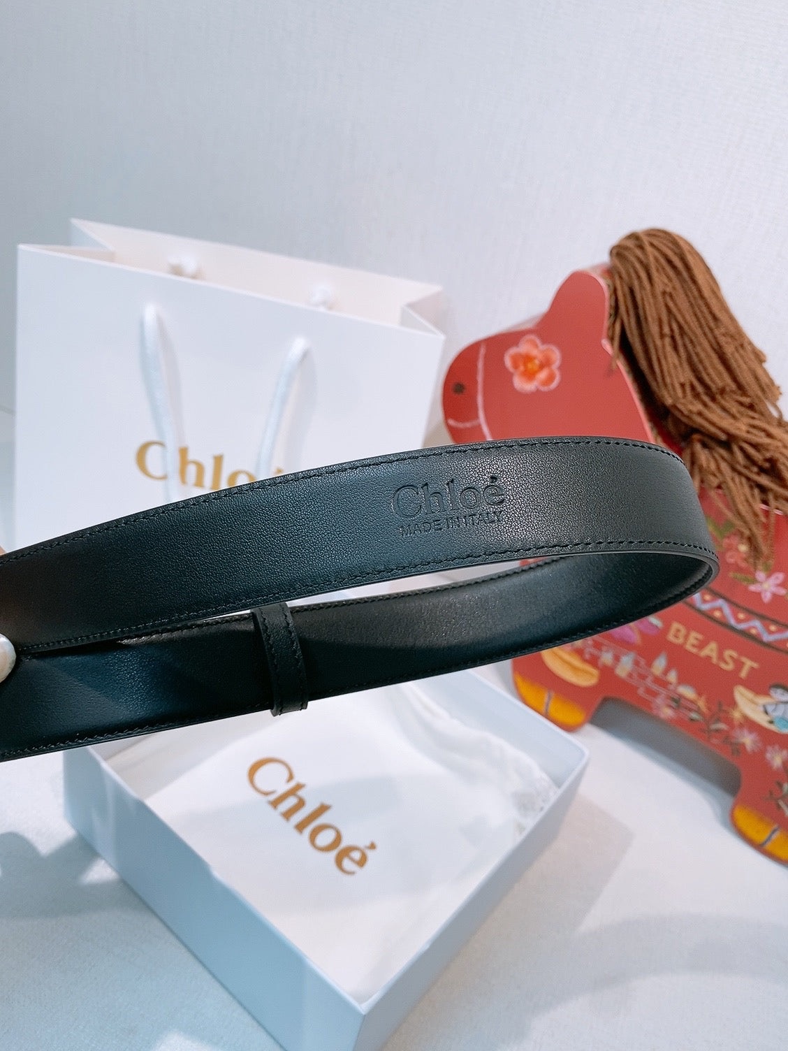 Ремінь Chloé з натуральної телячої шкіри