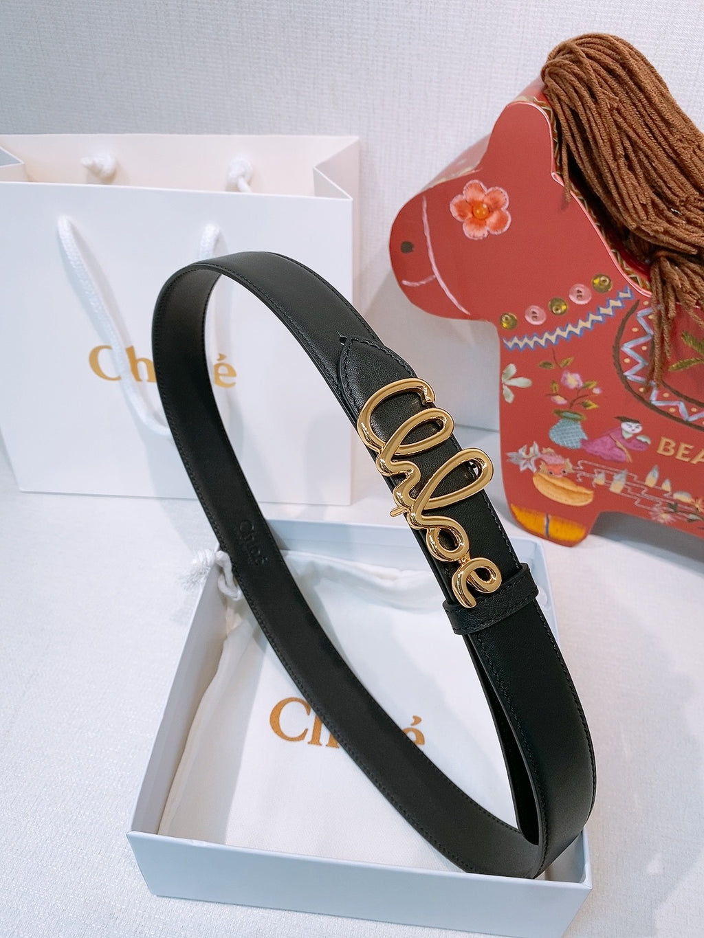 Ремінь Chloé з натуральної телячої шкіри