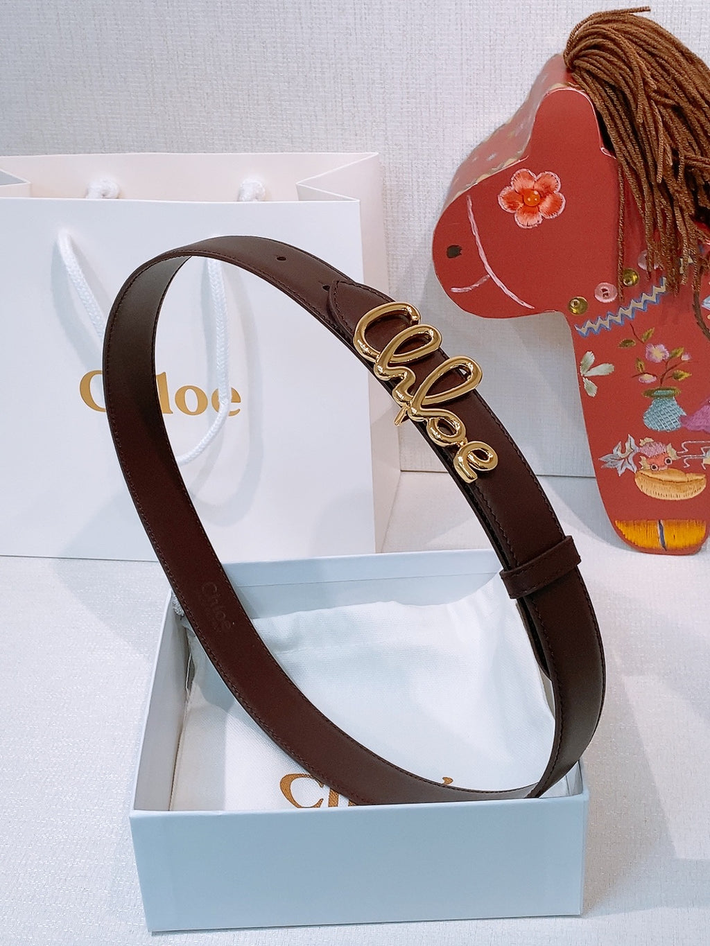 Ремінь Chloé з натуральної телячої шкіри