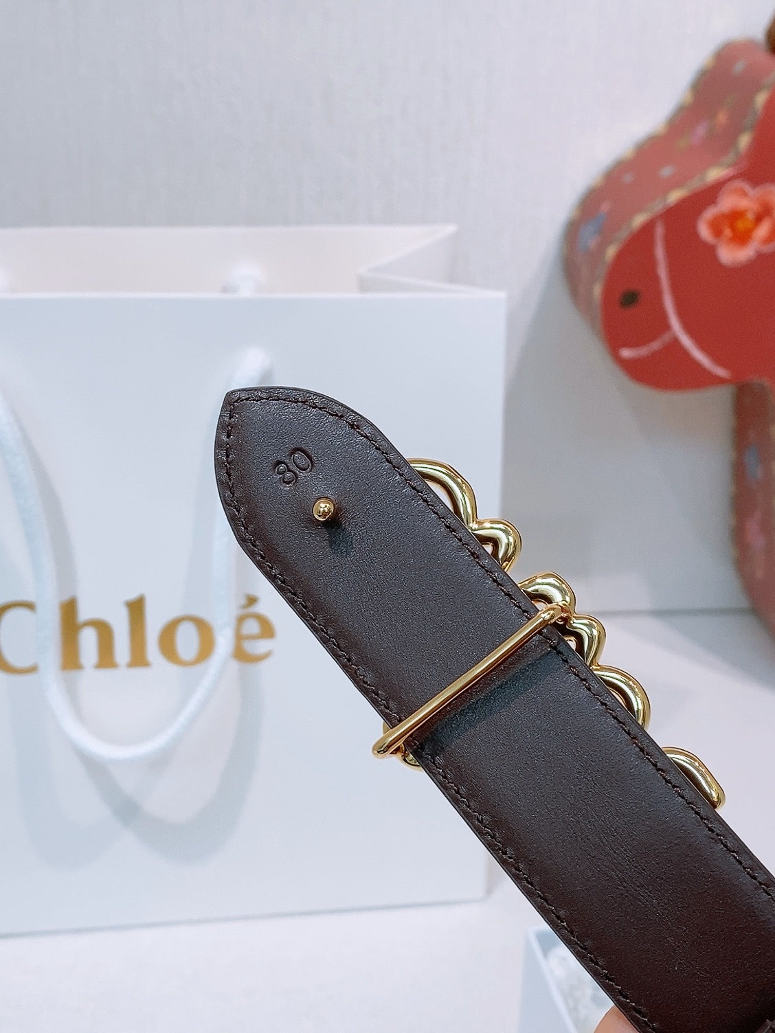 Ремінь Chloé з натуральної телячої шкіри