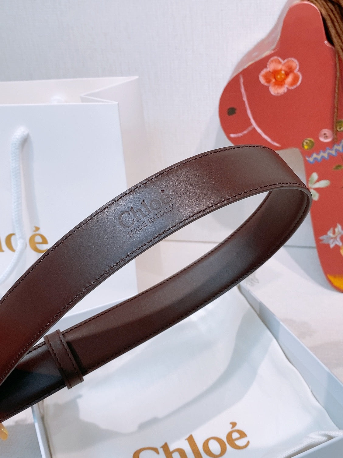 Ремінь Chloé з натуральної телячої шкіри