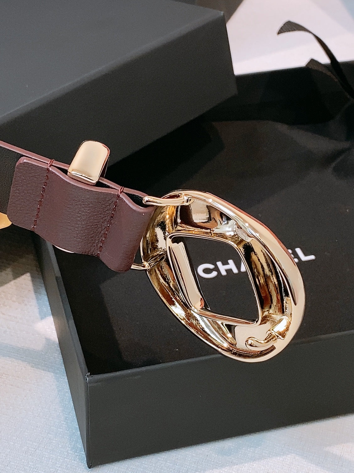 Ремінь Chanel з натуральної телячої шкіри