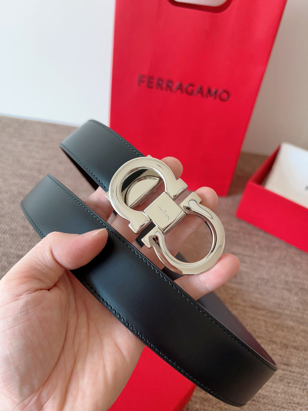 Ремінь Salvatore Ferragamo з натуральної шкіри