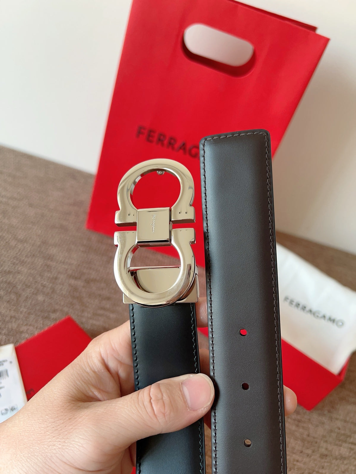 Ремінь Salvatore Ferragamo з натуральної шкіри