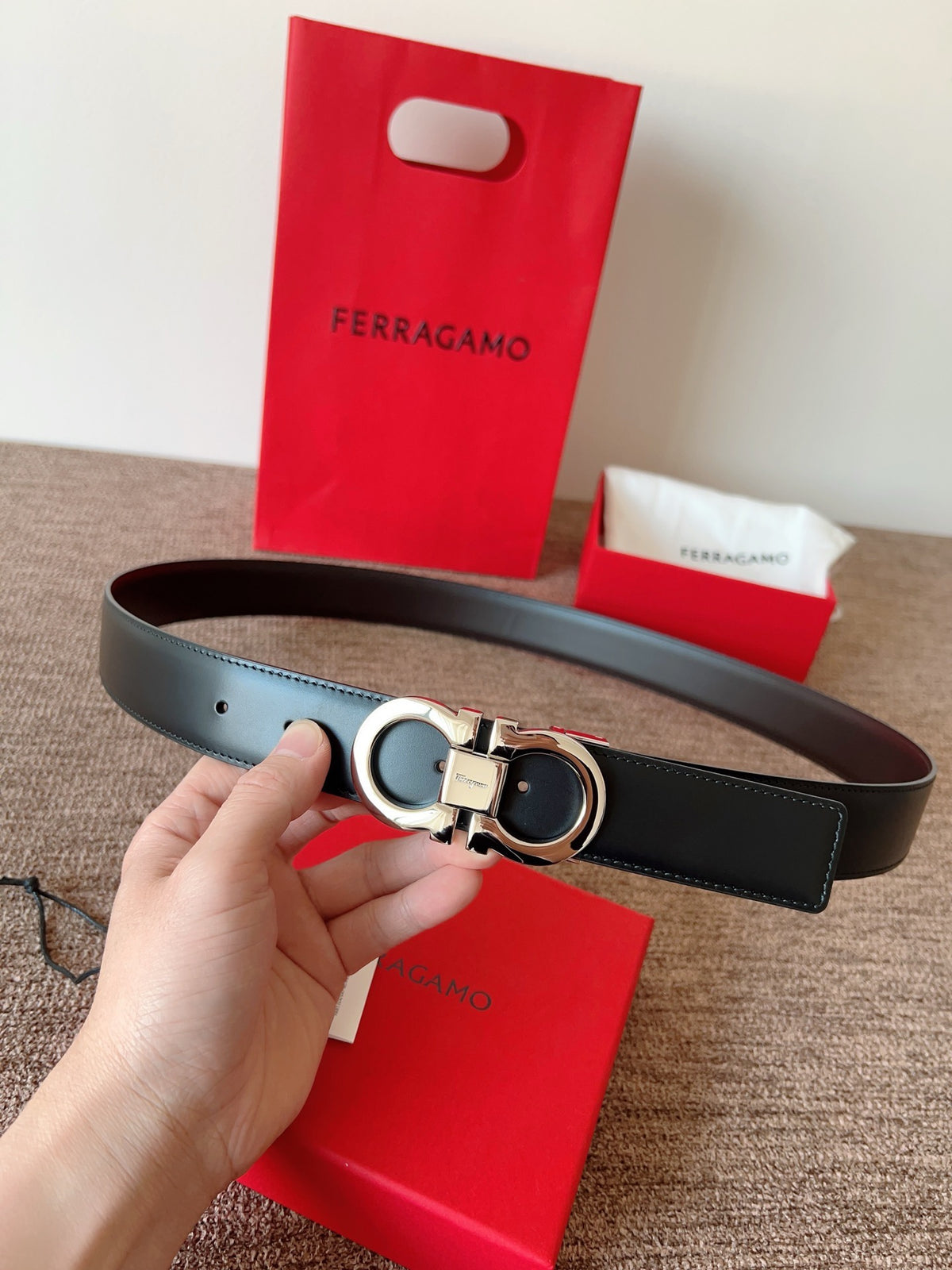 Ремінь Salvatore Ferragamo з натуральної шкіри