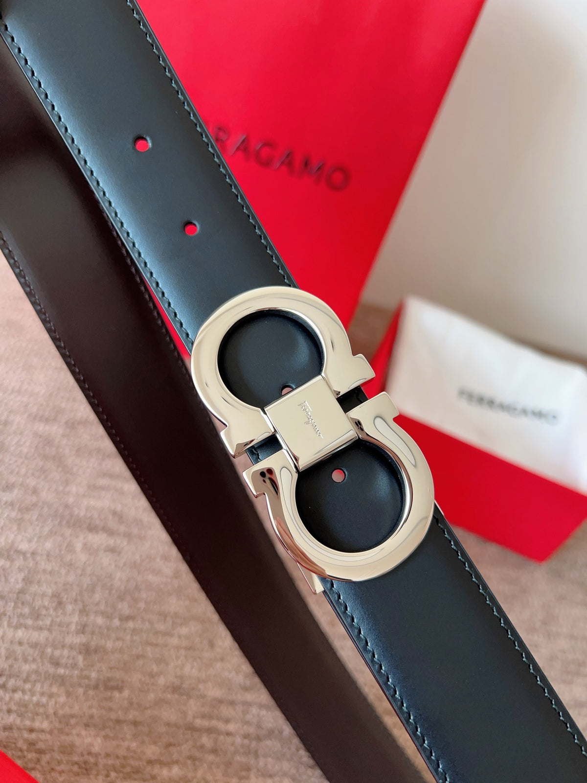 Ремінь Salvatore Ferragamo з натуральної шкіри