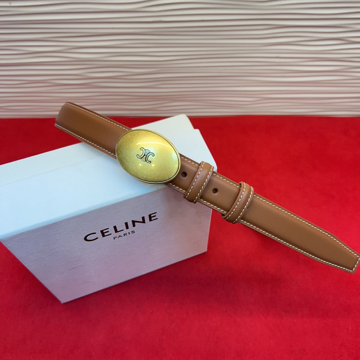 Ремінь Celine з натуральної телячої шкіри