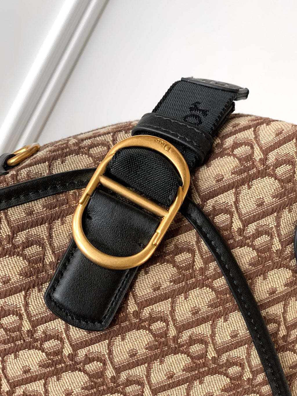 Сумка-месенджер Dior Jett з текстилю, чорна — фото 6
