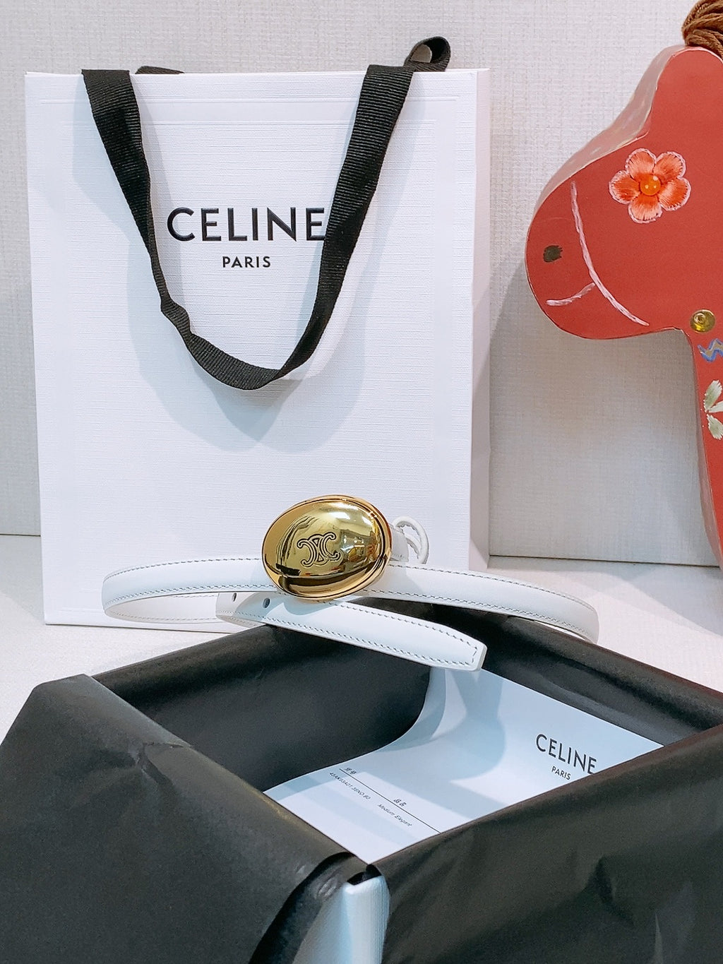 Ремінь Celine з натуральної телячої шкіри