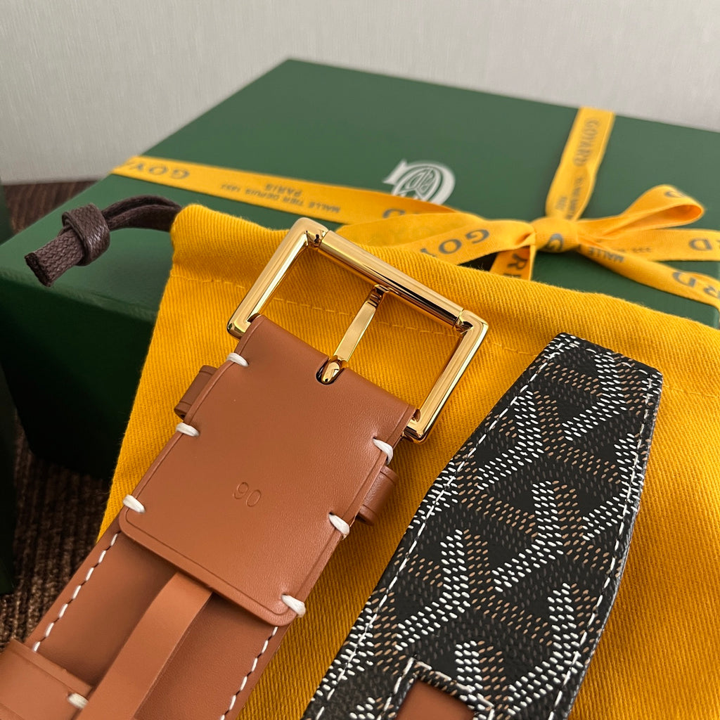 Ремінь Goyard з полотна та натуральної шкіри
