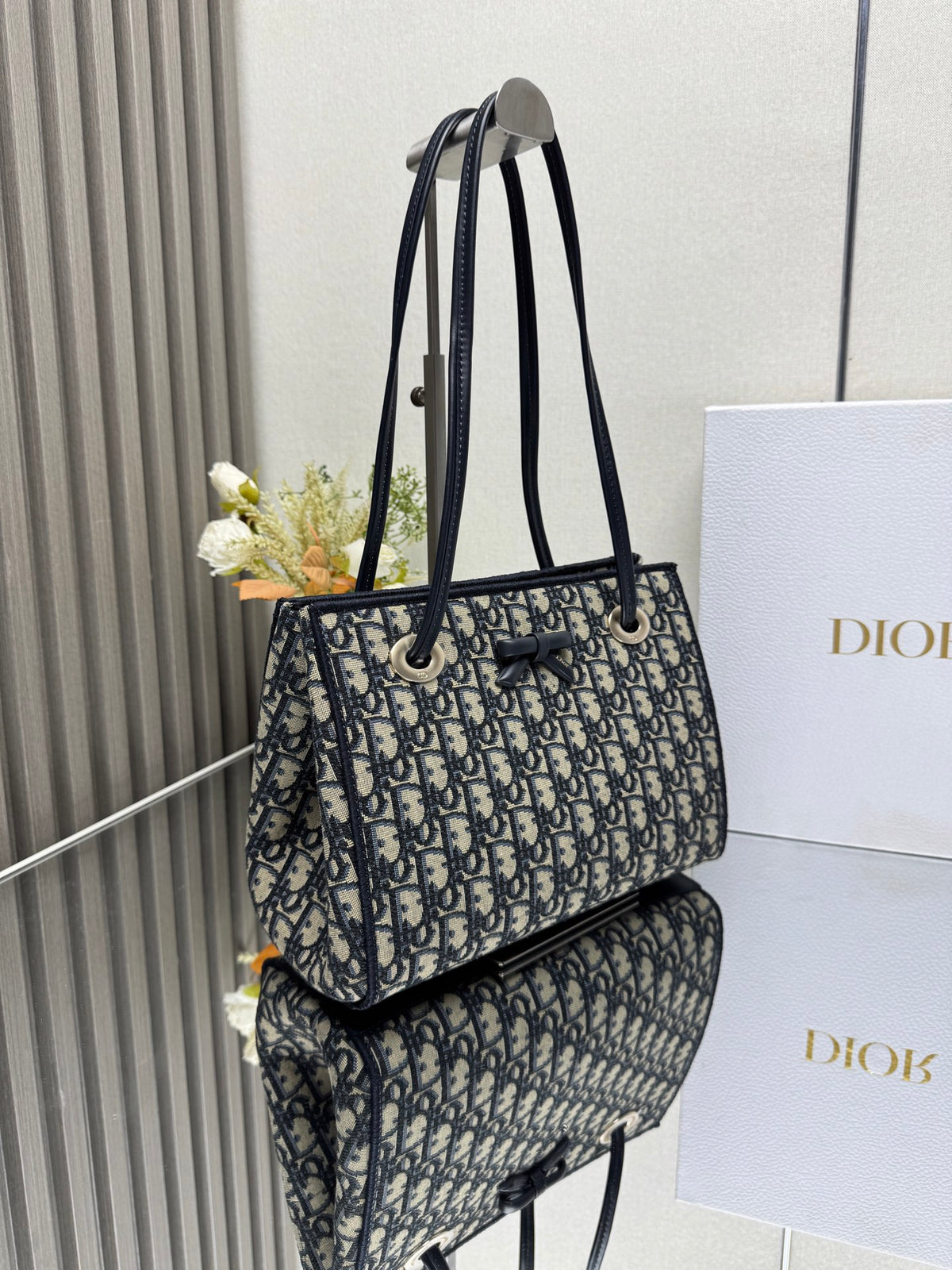 Шопер Dior з текстилю й натуральної шкіри — фото 3
