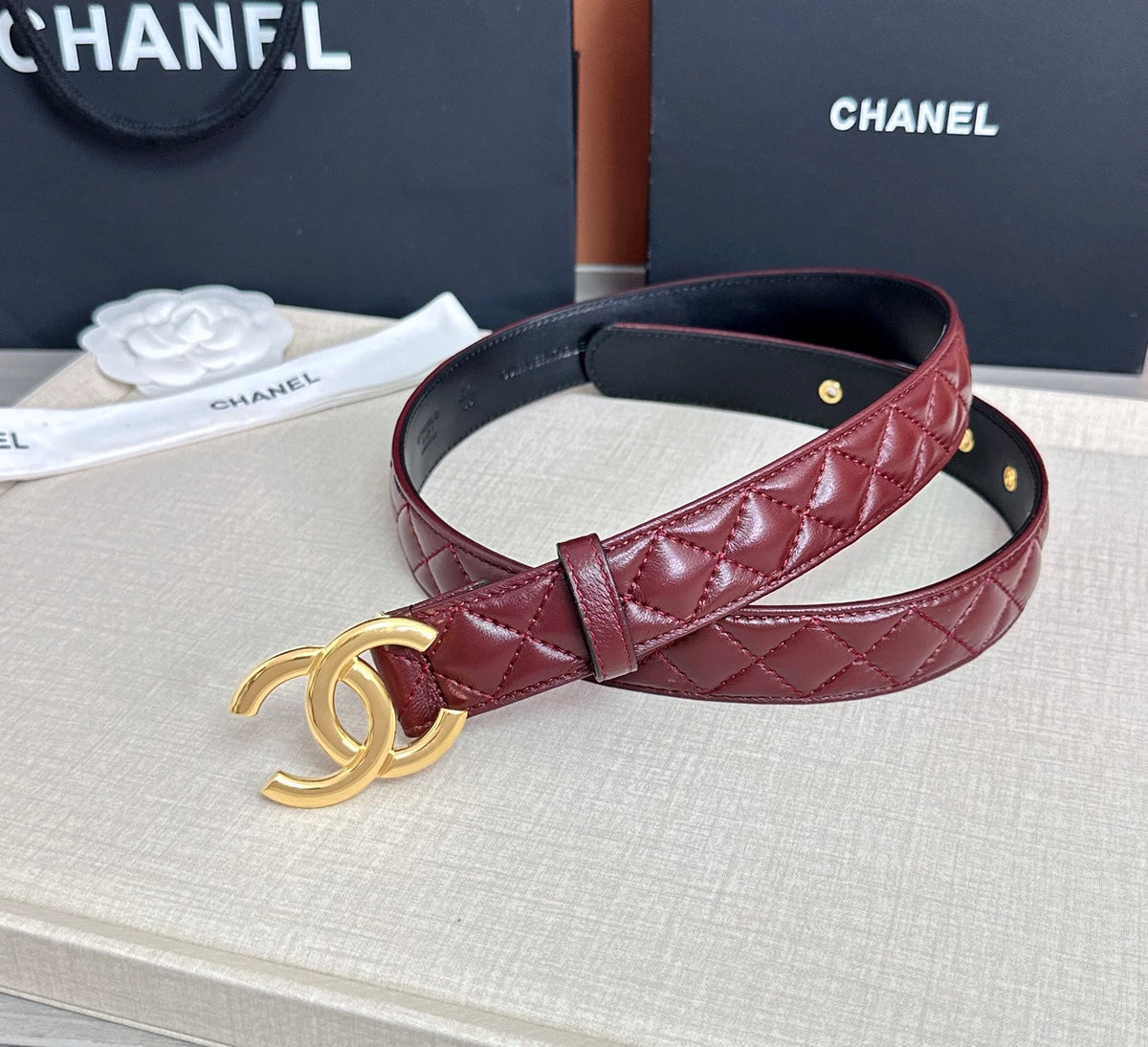 Ремінь Chanel з натуральної овечої шкіри