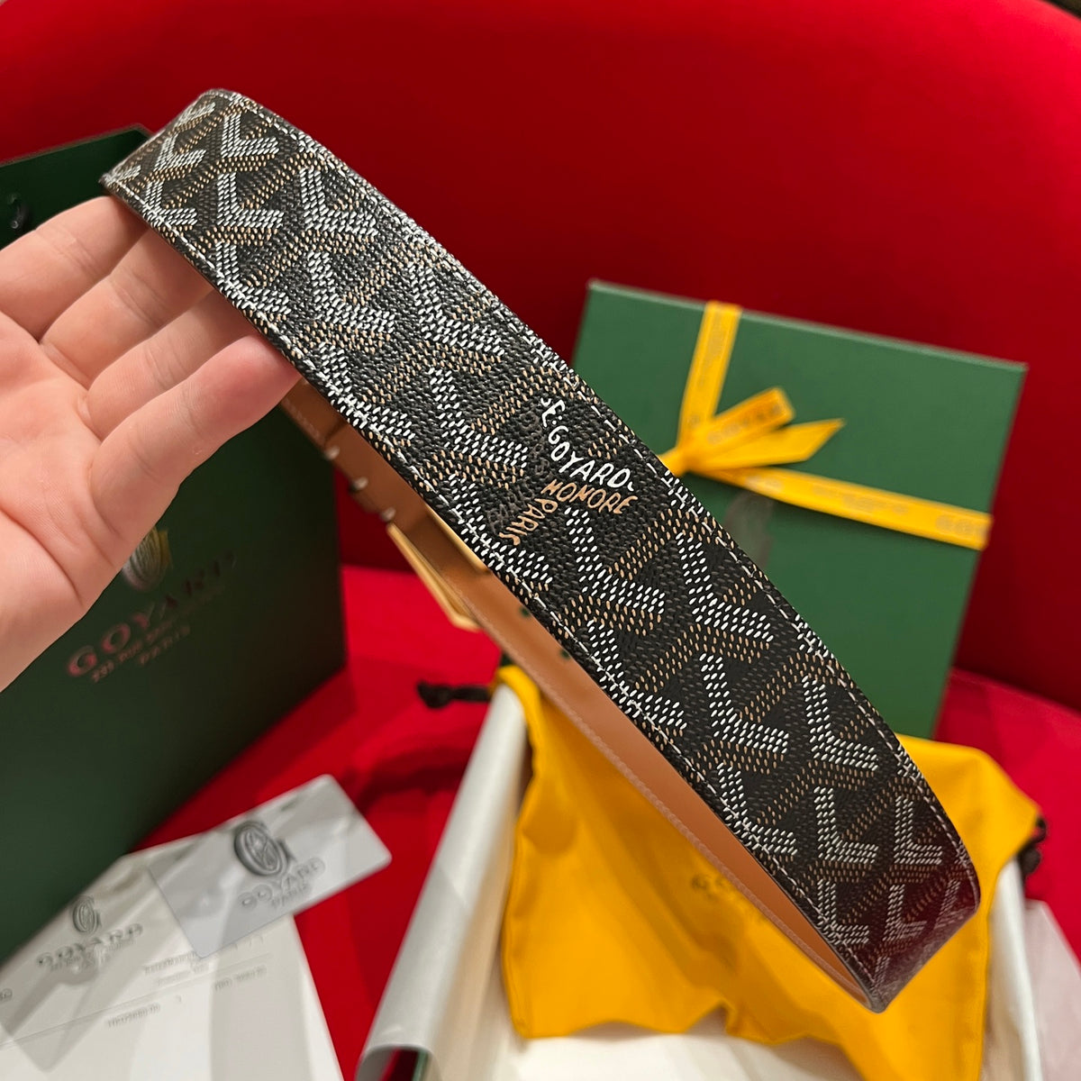 Ремінь Goyard з полотна та натуральної шкіри