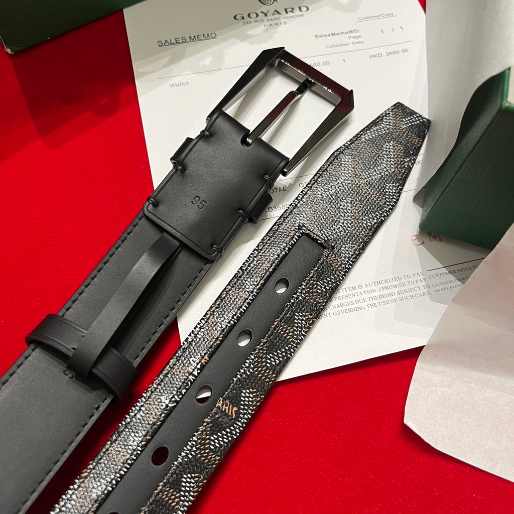 Ремінь Goyard з полотна та натуральної шкіри