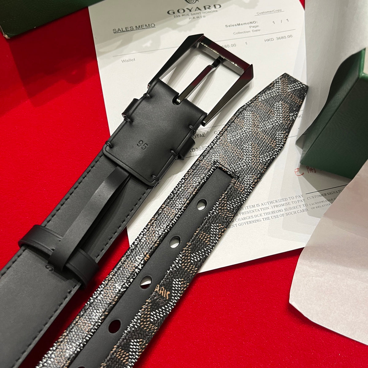 Ремінь Goyard з полотна та натуральної шкіри