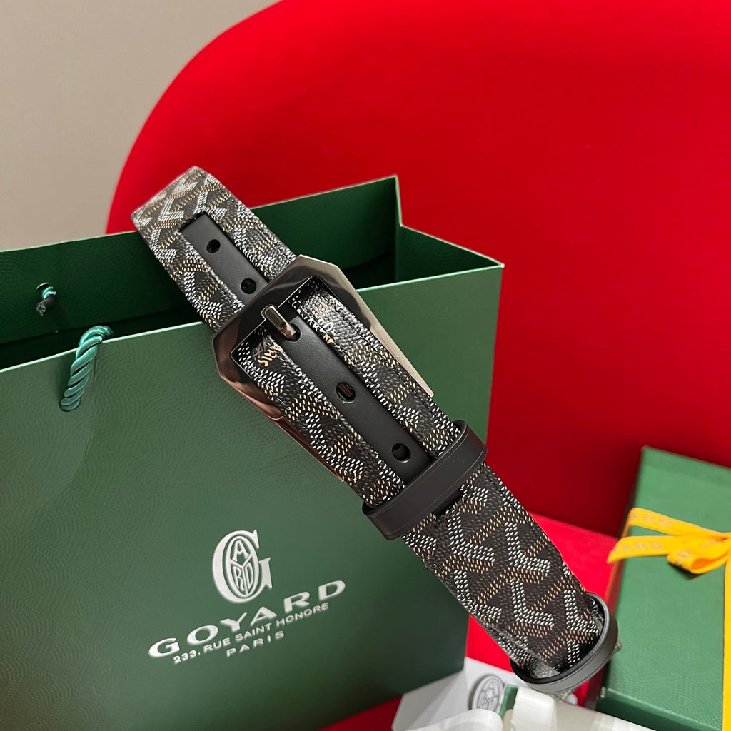 Ремінь Goyard з полотна та натуральної шкіри