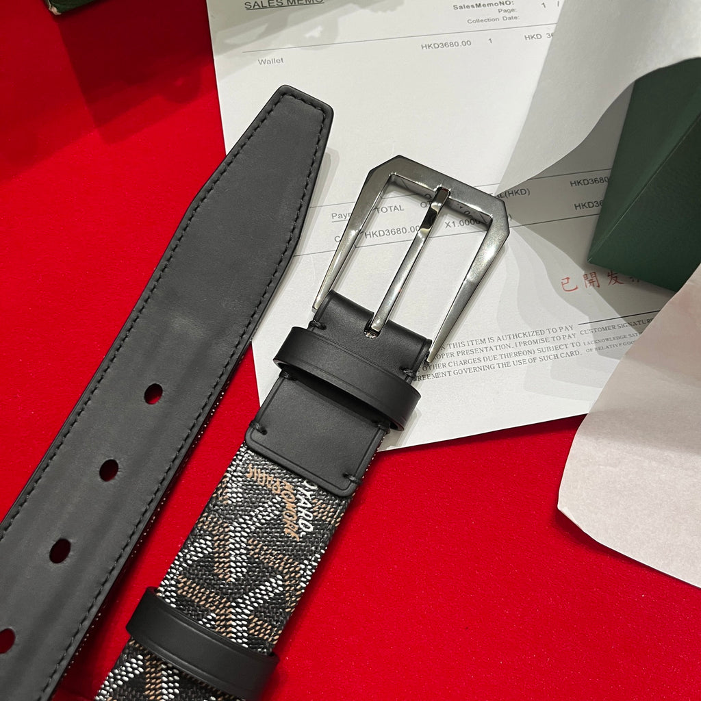 Ремінь Goyard з полотна та натуральної шкіри