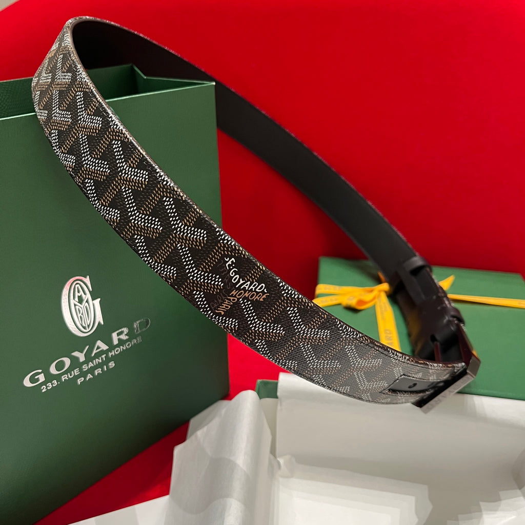 Ремінь Goyard з полотна та натуральної шкіри