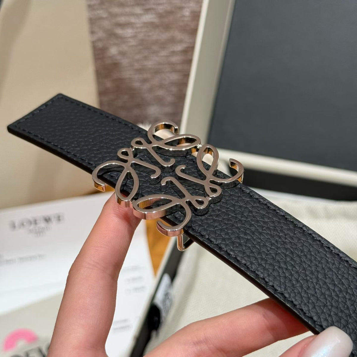 Ремінь Loewe з натуральної шкіри