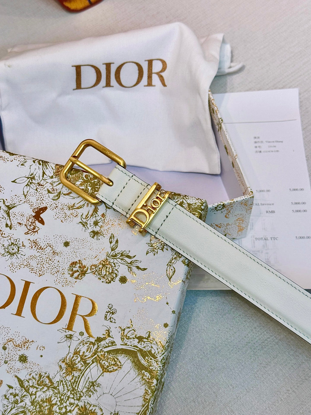 Ремінь Dior з натуральної телячої шкіри
