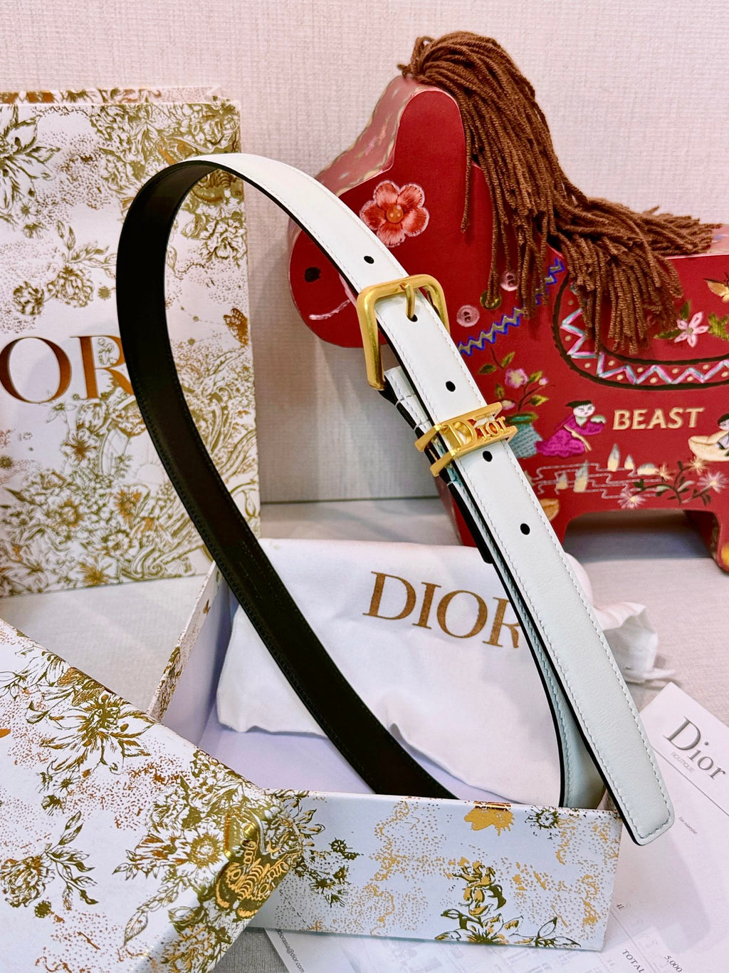 Ремінь Dior з натуральної телячої шкіри