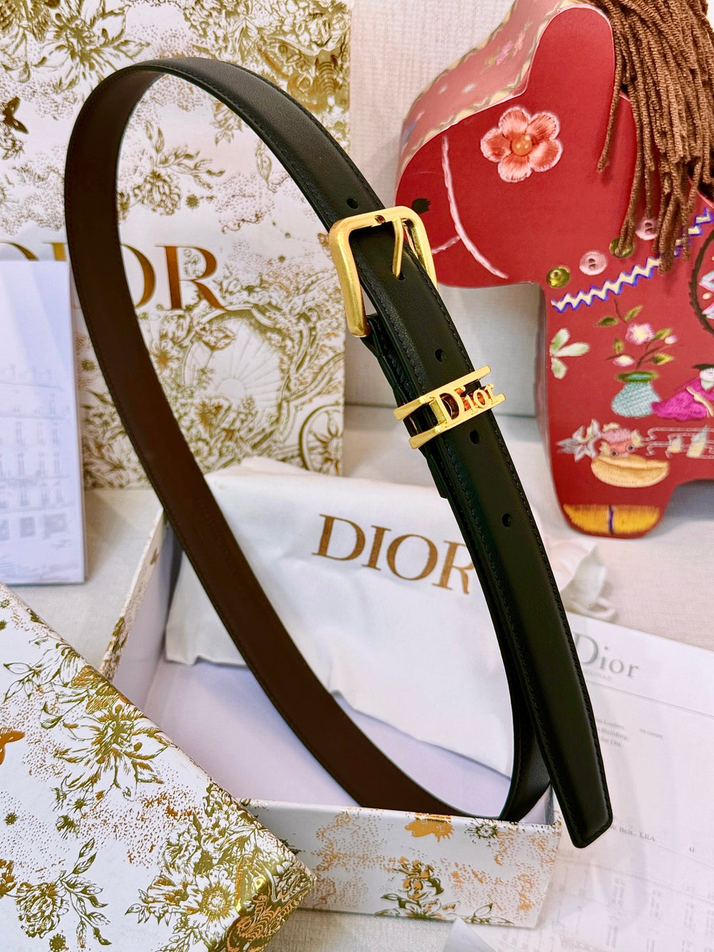 Ремінь Dior з натуральної телячої шкіри
