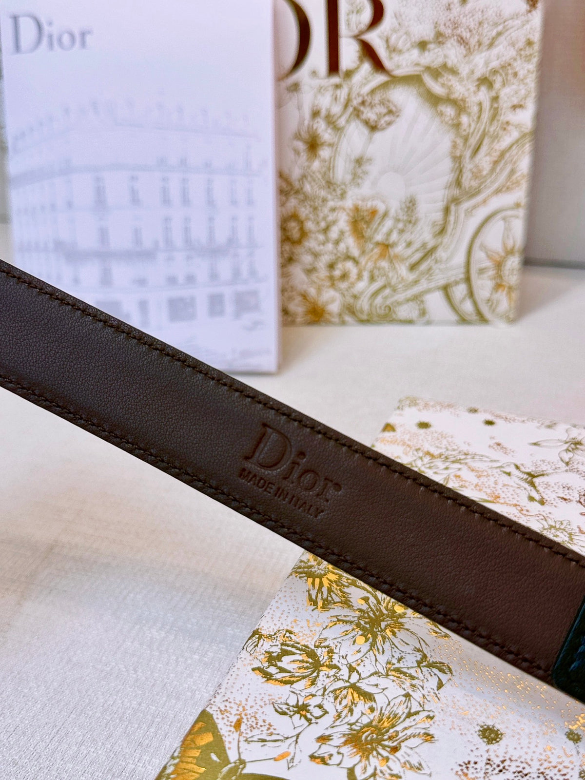 Ремінь Dior з натуральної телячої шкіри