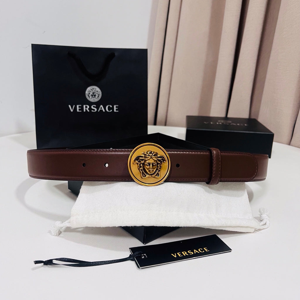 Ремінь Versace з натуральної шкіри