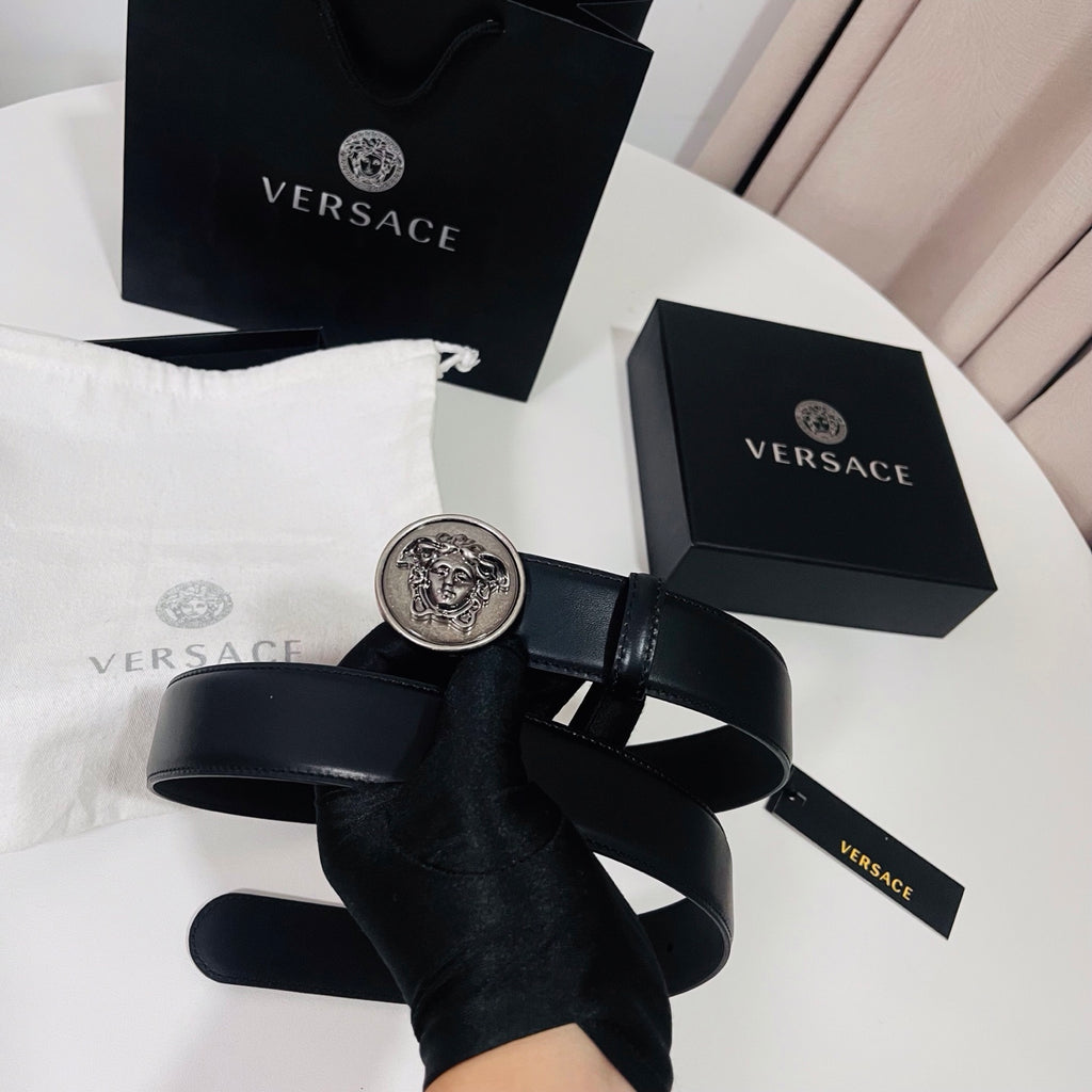 Ремінь Versace з натуральної шкіри