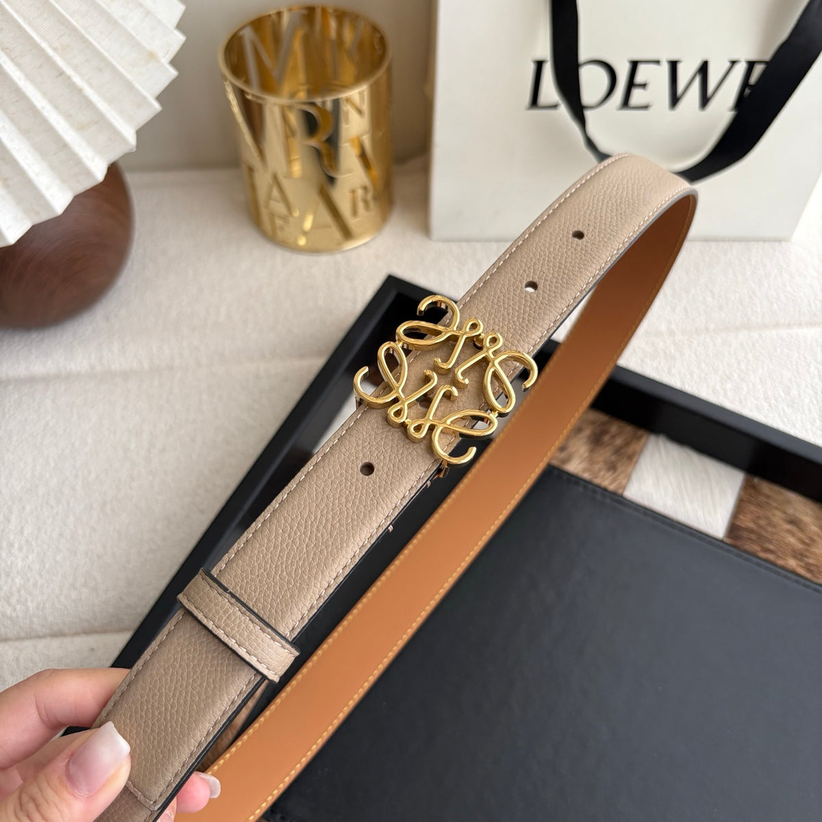 Ремінь Loewe з натуральної шкіри
