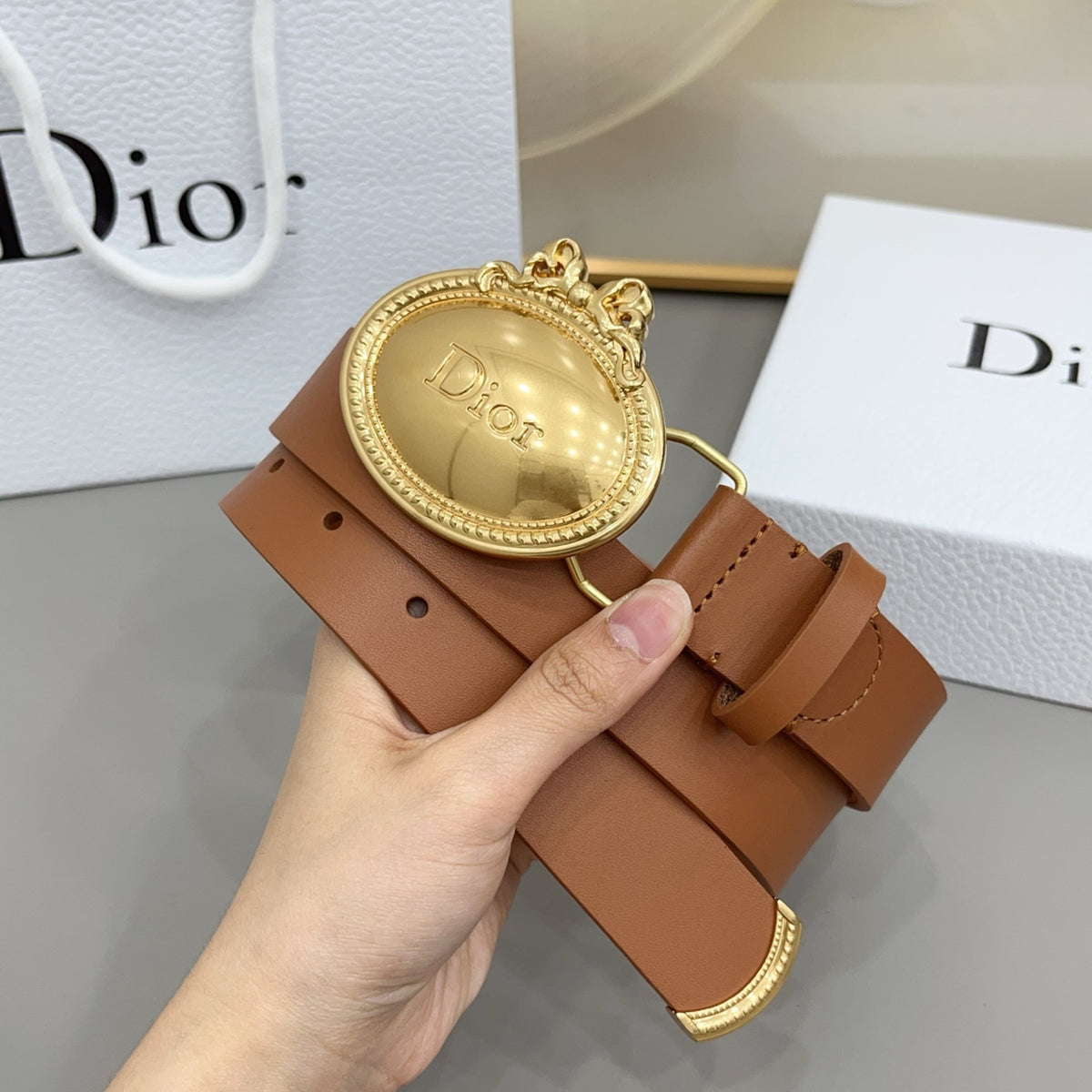 Ремінь Dior з натуральної телячої шкіри