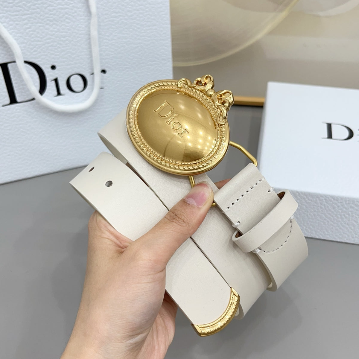 Ремінь Dior з натуральної телячої шкіри