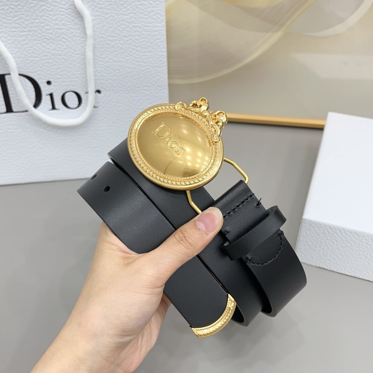 Ремінь Dior з натуральної телячої шкіри