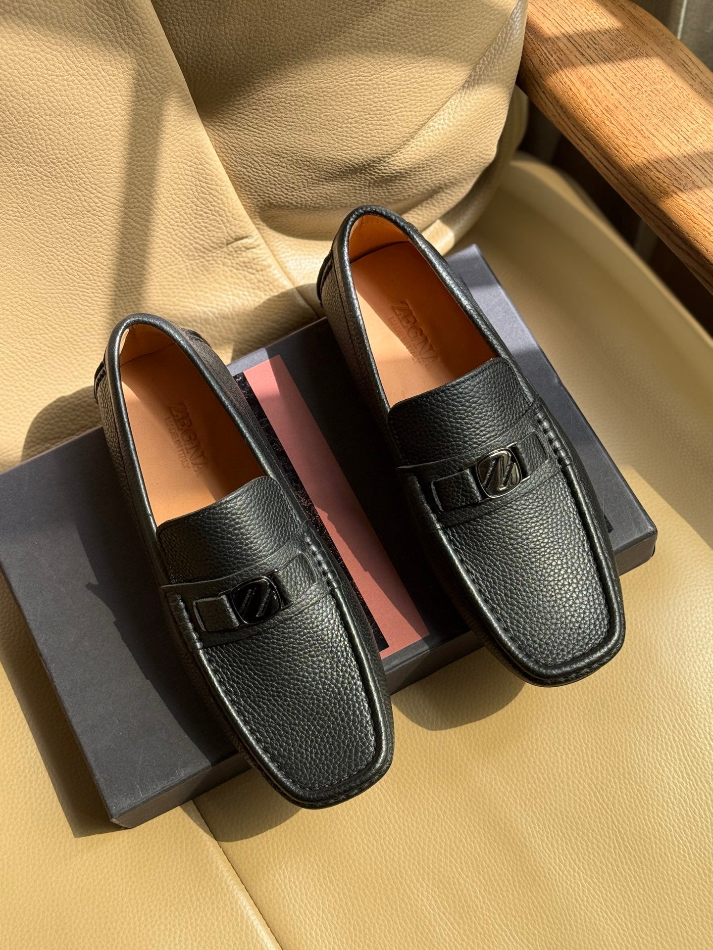 Комфортні шкіряні лофери Zegna