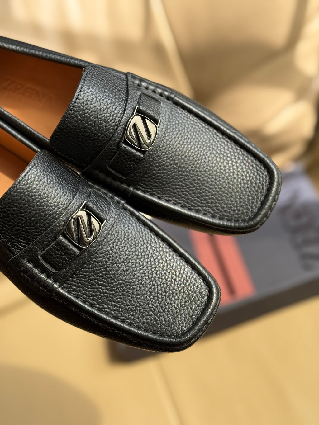 Комфортні шкіряні лофери Zegna