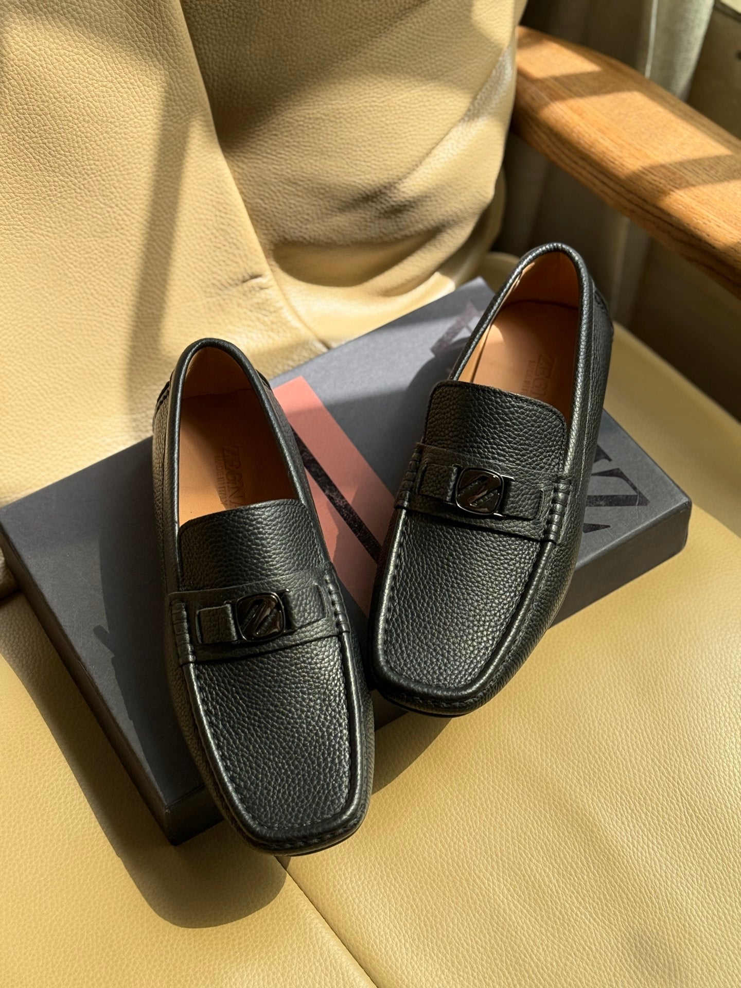Комфортні шкіряні лофери Zegna