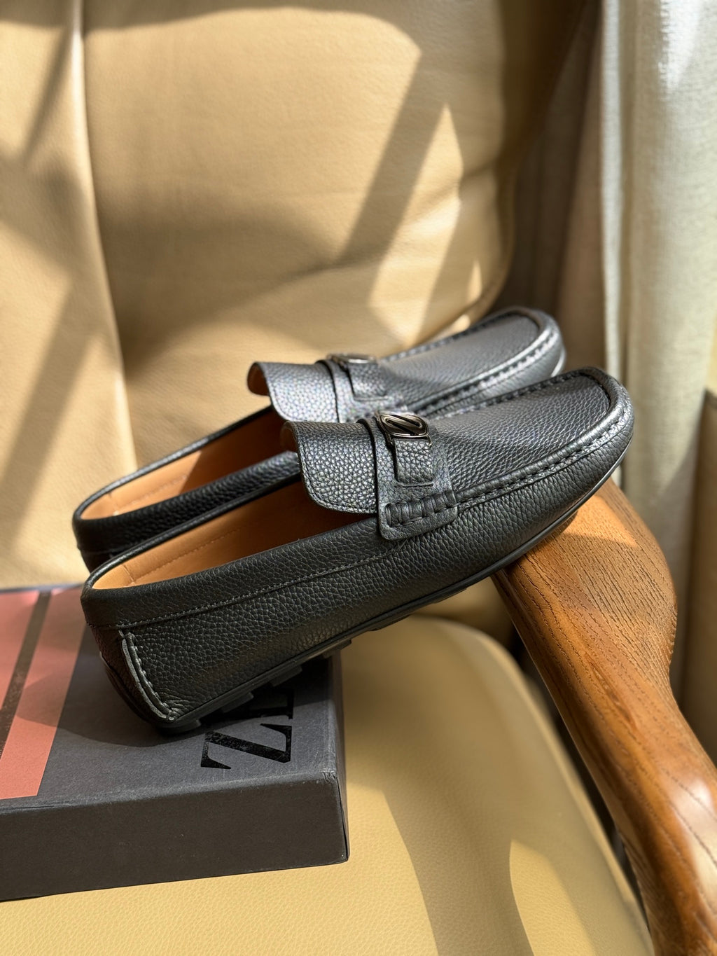 Комфортні шкіряні лофери Zegna