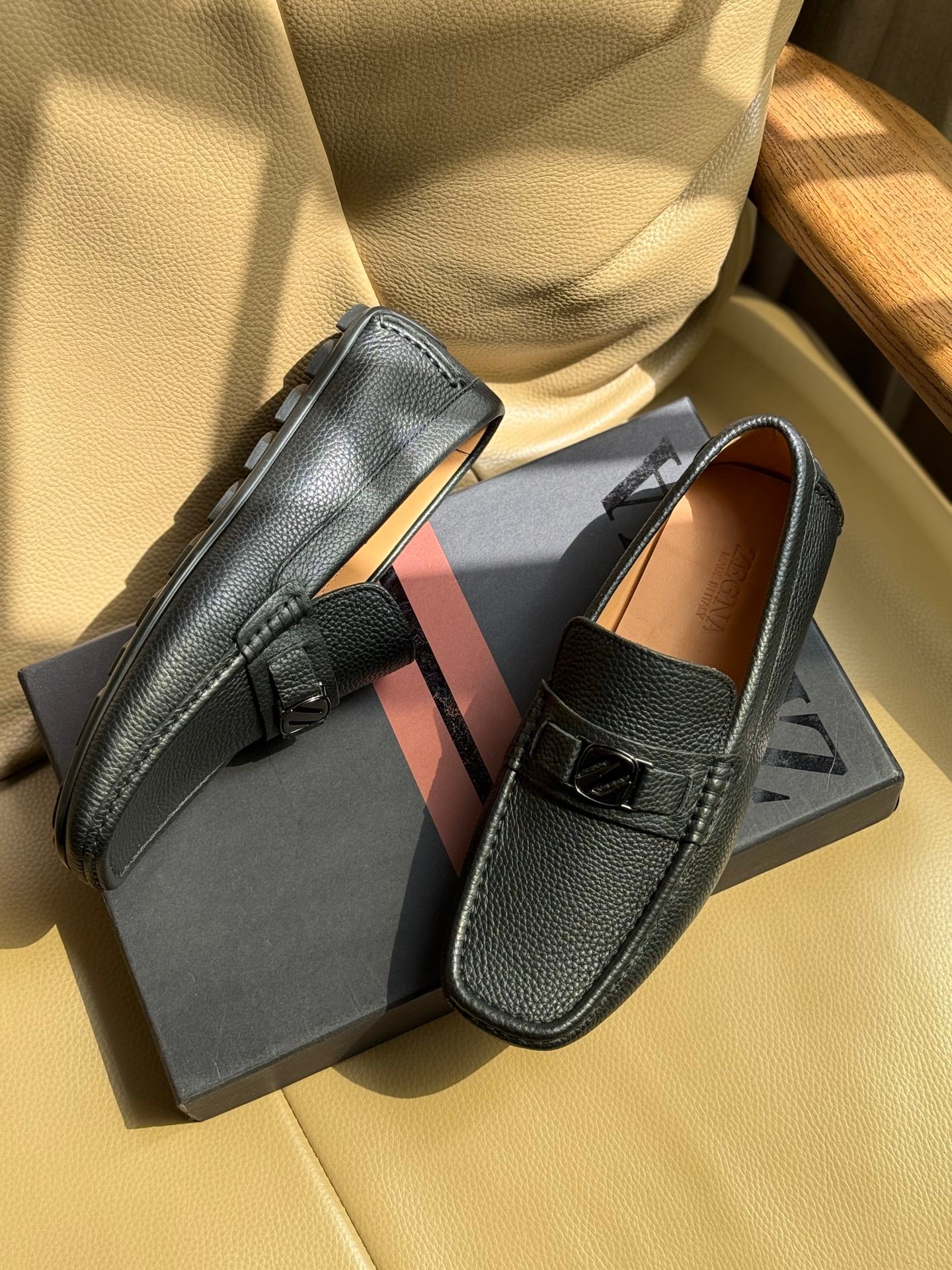 Комфортні шкіряні лофери Zegna