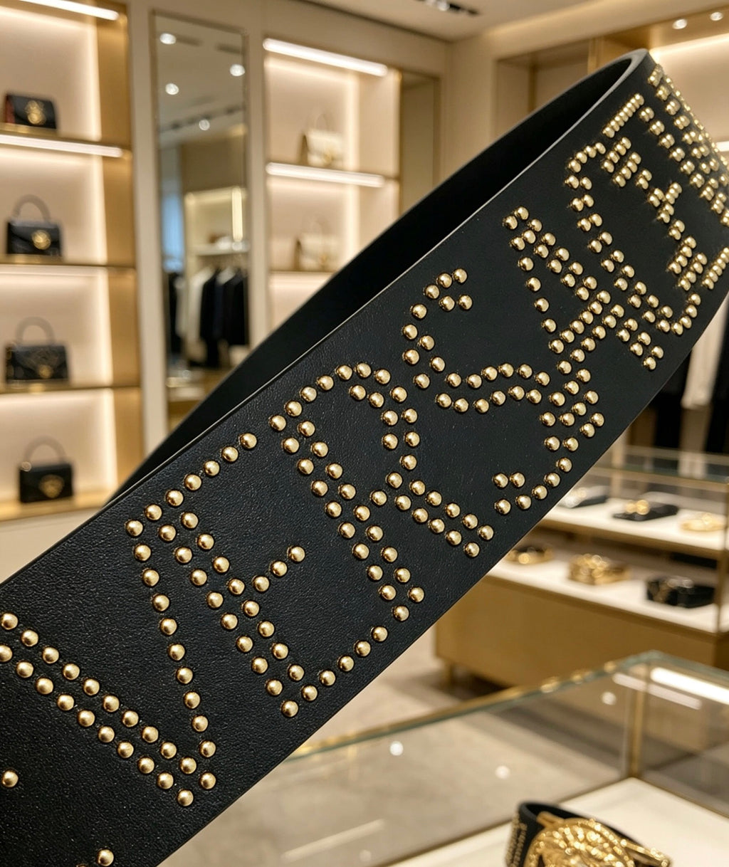 Ремінь Versace з натуральної телячої шкіри