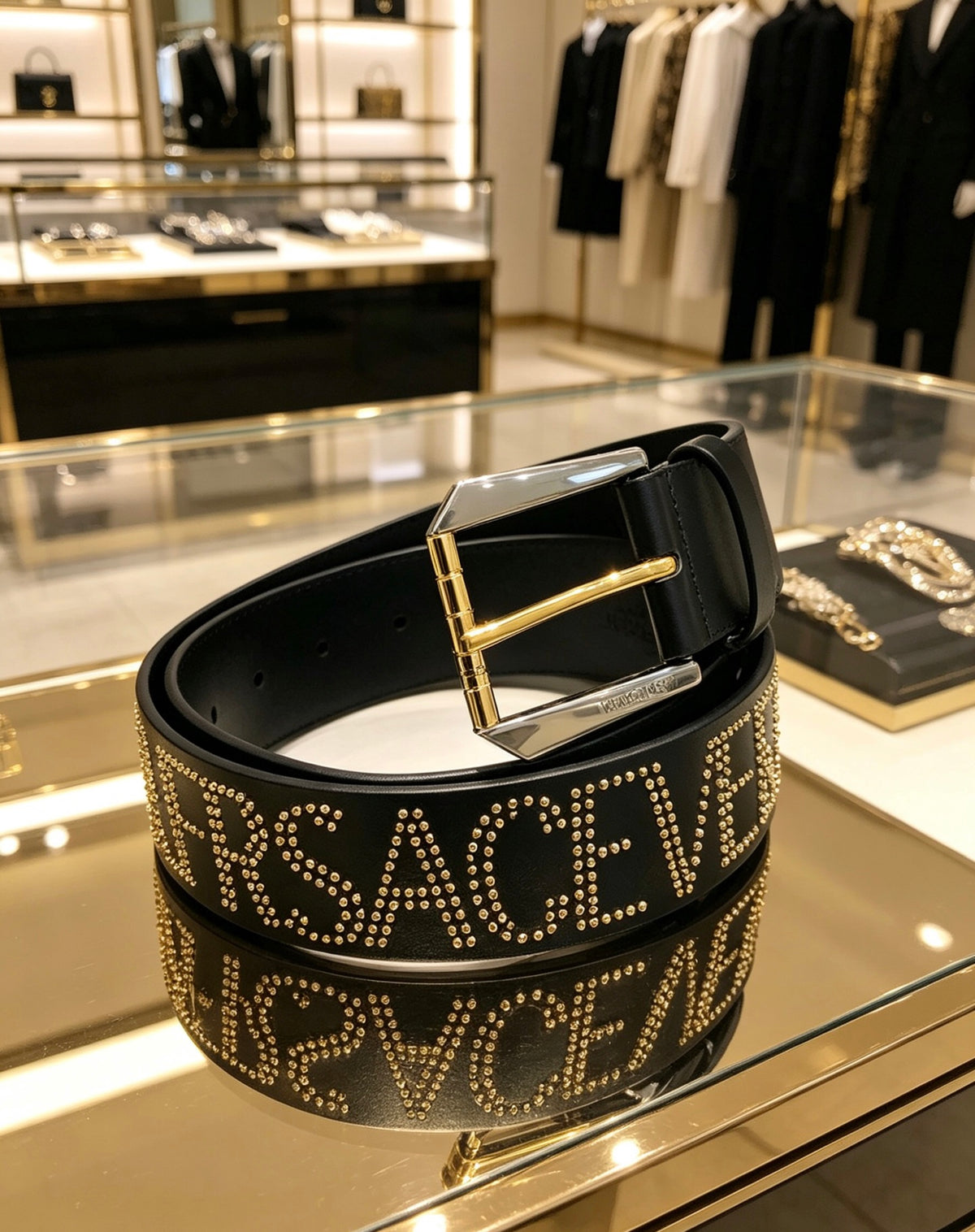 Ремінь Versace з натуральної телячої шкіри