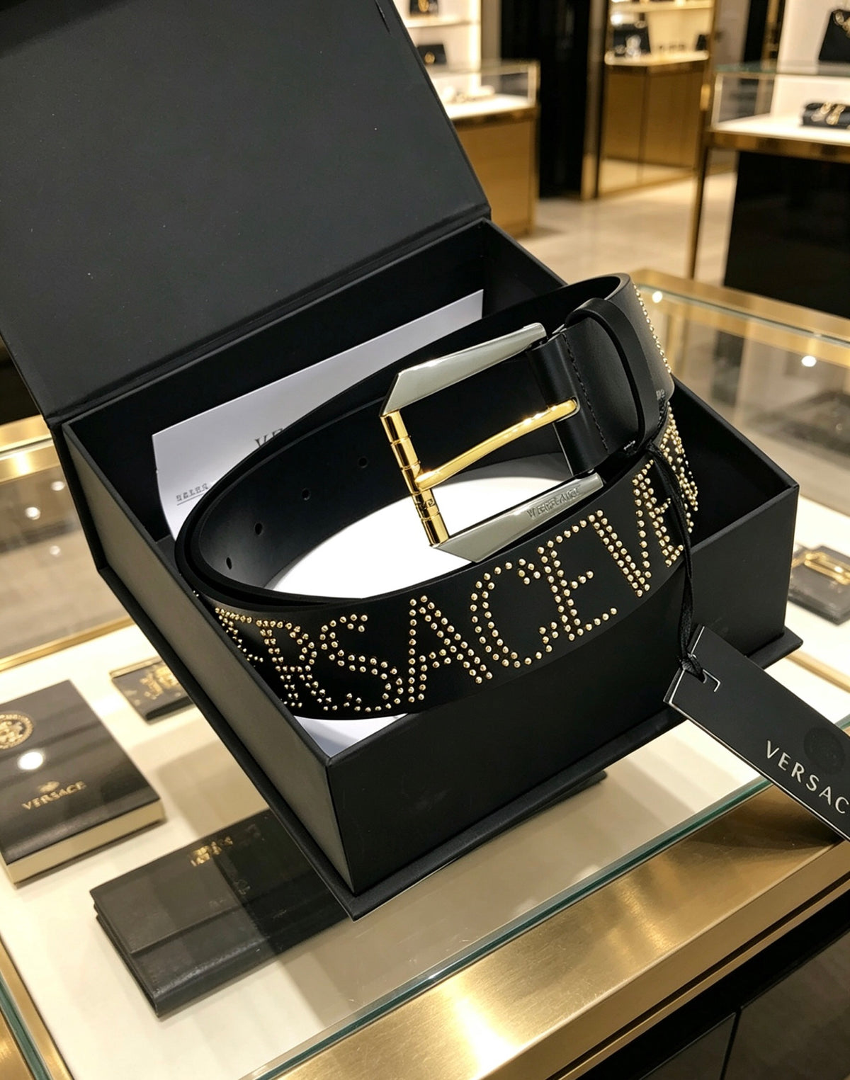 Ремінь Versace з натуральної телячої шкіри