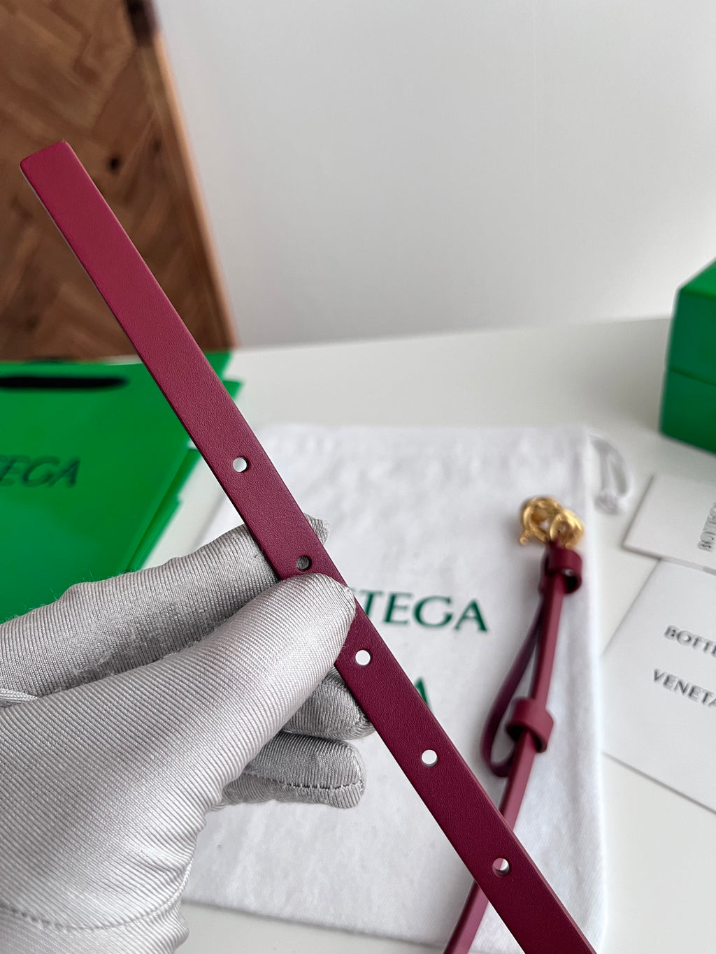 Ремінь Bottega Veneta Knot з натуральної телячої шкіри
